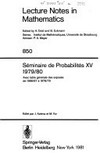 Séminaire de probabilités XV, 1979/80: avec table générale des exposés de 1966/67 à 1978/79