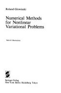 Numerical methods for nonlinear variational problems 