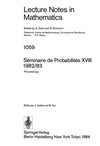 Séminaire de probabilités XVIII, 1982/83: proceedings