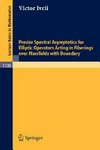 The precise spectral asymptotics for elliptic operators acting in fiberings over manifolds with boundary