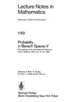 Probability in Banach spaces V: proceedings of the international conference held in Medford, USA, July 16-27, 1984