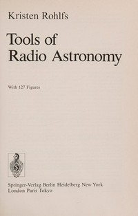 Tools of radio astronomy 
