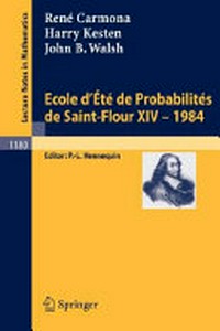 École d' été de probabilités de Saint Flour XIV-1984