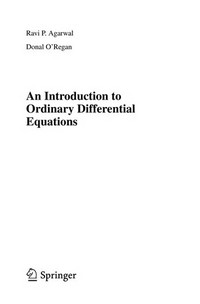 An Introduction to Ordinary Differential Equations