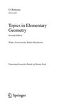 Topics in Elementary Geometry
