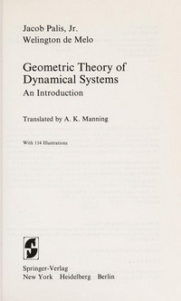 Geometric theory of dynamical systems: an introduction