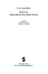 Selecta: research contributions