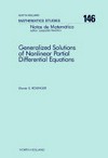 Generalized solutions of nonlinear partial differential equations /