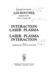 Interaction laser-plasma = Laser-plasma interaction