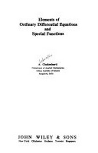 Elements of ordinary differential equations and special functions