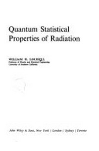 Quantum statistical properties of radiation