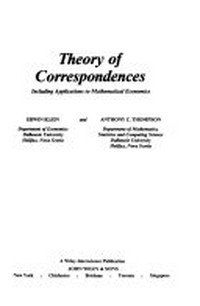 Theory of correspondences: including applications to mathematical economics