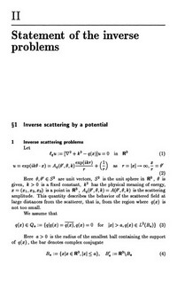 Multidimensional inverse scattering problems