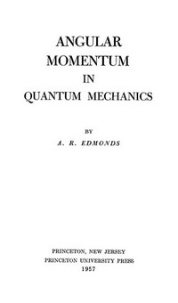 Angular momentum in quantum mechanics