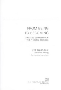From being to becoming: time and complexity in the physical sciences 