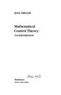 Mathematical control theory: an introduction