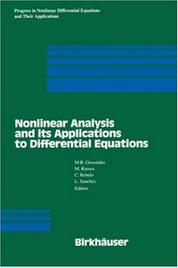 Nonlinear analysis and its applications to differential equations