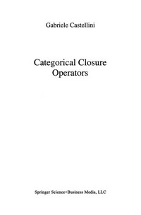 Categorical Closure Operators