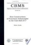 New constructions of functions holomorphic in the unit ball of CN 