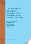 The Bieberbach conjecture: proceedings of the symposium in occasion of the proof