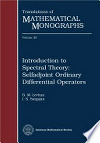 Introduction to spectral theory: selfadjoint ordinary differential operators 