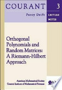 Orthogonal polynomials and random matrices: a Riemann-Hilbert approach