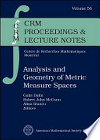 Analysis and geometry of metric measure spaces: lecture notes of the 50th Séminaire de Mathématiques Supérieures (SMS), Montréal, 2011