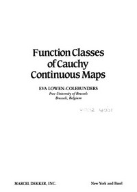Function classes of Cauchy continuous maps