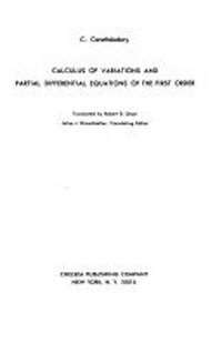 Calculus of variations and partial differential equations of the first order