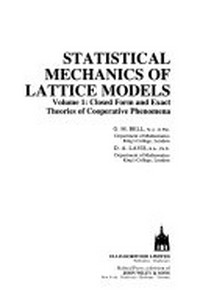Statistical mechanics of lattice models