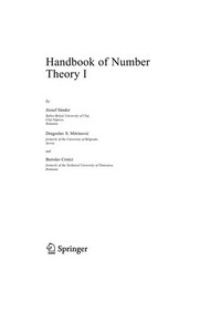 Handbook of number theory I