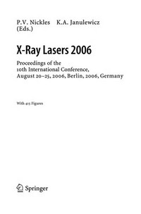 X-Ray Lasers 2006: Proceedings of the 10th International Conference
