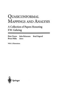 Quasiconformal Mappings and Analysis: A Collection of Papers Honoring F.W. Gehring 