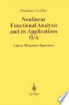 Nonlinear Functional Analysis and Its Applications: II/ A: Linear Monotone Operators 