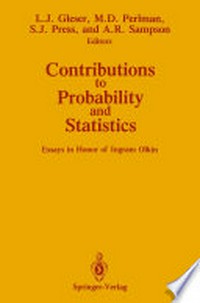 Contributions to Probability and Statistics: Essays in Honor of Ingram Olkin /