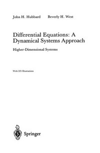 Differential Equations: A Dynamical Systems Approach: Higher-Dimensional Systems /