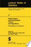 Mathematical Learning Models — Theory and Algorithms: Proceedings of a Conference /