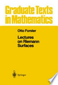 Lectures on Riemann Surfaces