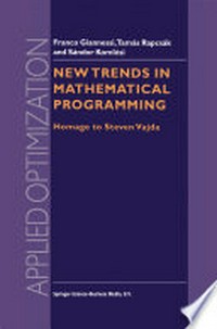 New Trends in Mathematical Programming: Homage to Steven Vajda 