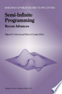 Semi-Infinite Programming: Recent Advances 