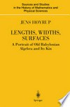 Lengths, Widths, Surfaces: A Portrait of Old Babylonian Algebra and Its Kin /