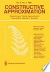 Constructive Approximation: Special Issue: Fractal Approximation 