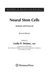 Neural stem cells: methods and protocols