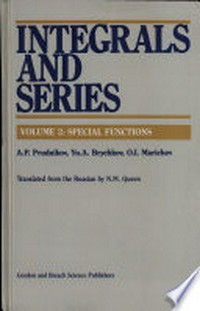 Integrals and series. Vol. 2: special functions