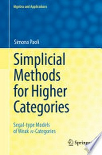 Simplicial Methods for Higher Categories: Segal-type Models of Weak n-Categories 