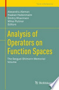 Analysis of Operators on Function Spaces: The Serguei Shimorin Memorial Volume 