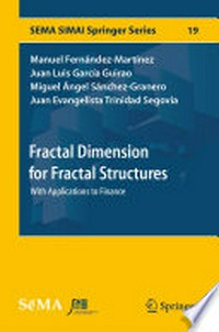 Fractal Dimension for Fractal Structures: With Applications to Finance 
