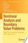 Nonlinear Analysis and Boundary Value Problems: NABVP 2018, Santiago de Compostela, Spain, September 4-7 