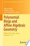 Polynomial Rings and Affine Algebraic Geometry: PRAAG 2018, Tokyo, Japan, February 12−16 