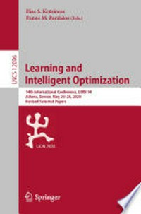 Learning and Intelligent Optimization: 14th International Conference, LION 14, Athens, Greece, May 24-28, 2020, Revised Selected Papers 